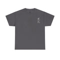 Minimal Japanese Calligraphy Tee — '黑花' Chest Print Cotton T-Shirt