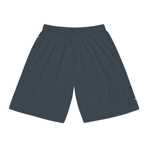 Cherry Blossom Basketball Shorts — Black Hana Floral AOP Athletic Shorts