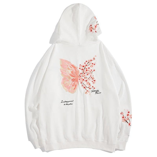 Autumn and Winter New Plum Blossom Stamping Sweater China-Chic Couple's Plush Hooded Sports Long Sleeve Men's Loose Pullover