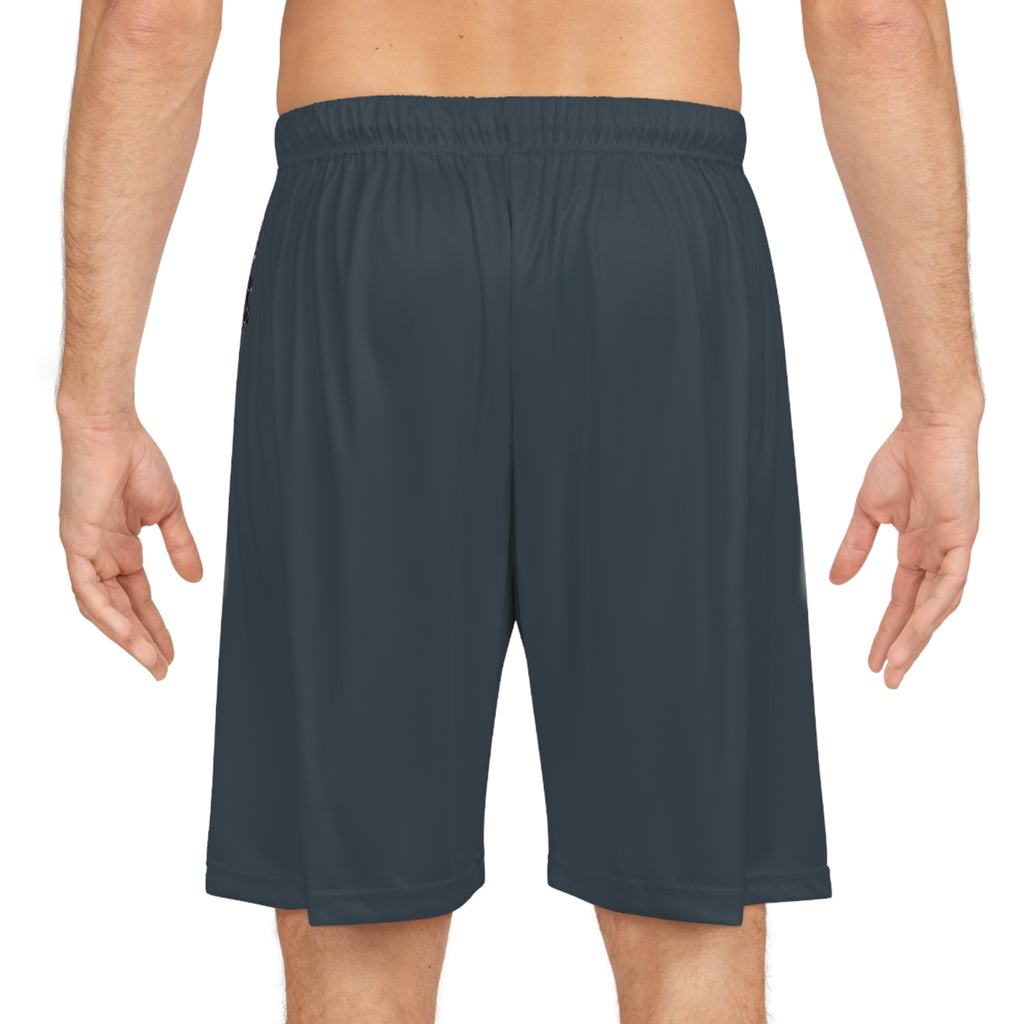 Cherry Blossom Basketball Shorts — Black Hana Floral AOP Athletic Shorts